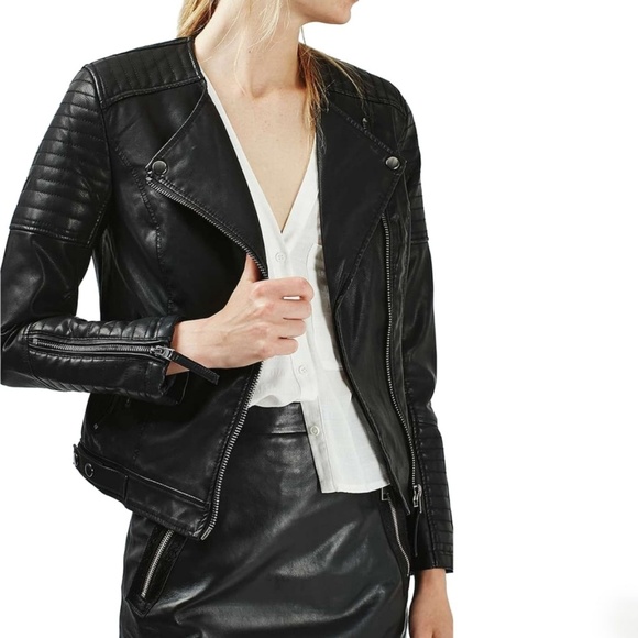 Topshop Jackets & Blazers - Topshop Nelly Vegan Leather jacket